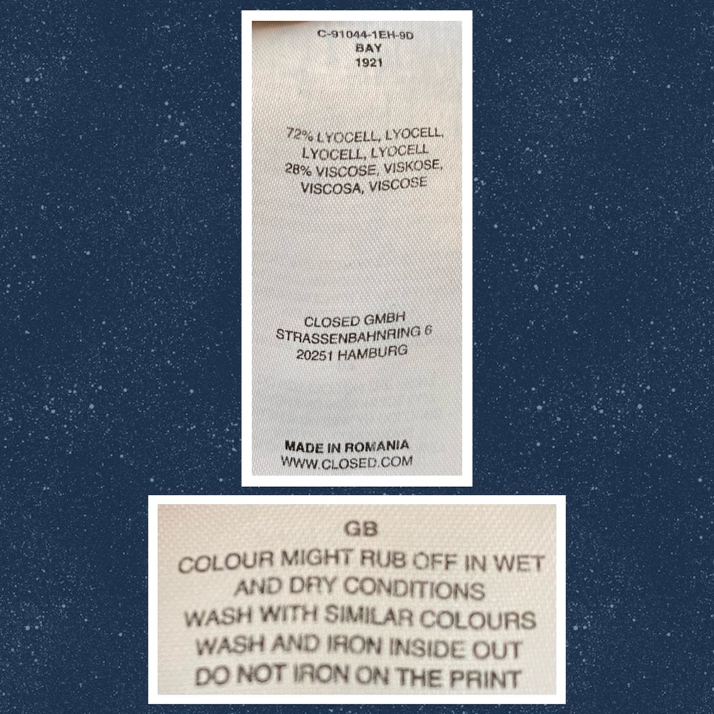 NWT ‘CLOSED’ ECO Friendly Bay Blue Straight Leg👖 - Picture 11 of 12